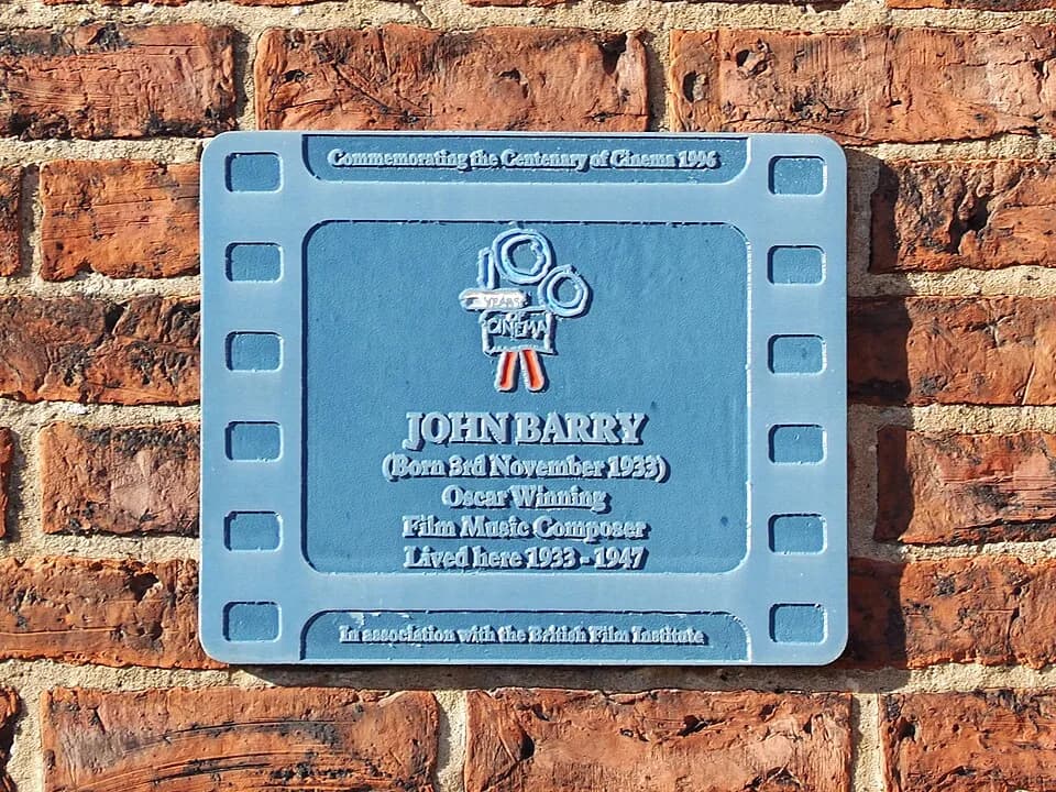 John Barry - John Barry (Born 3rd November 1933) Oscar Winning Film Music Composer Lived here 1933-1947