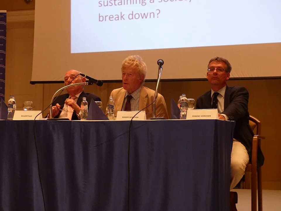 Roger Scruton - Hörcher Ferenc. - Sir Roger Scruton gave a lecture in Budapest: Europe and the Conservative Cause. Taken on the 19th of September, 2016. Centre for Humanities and Social Sciences