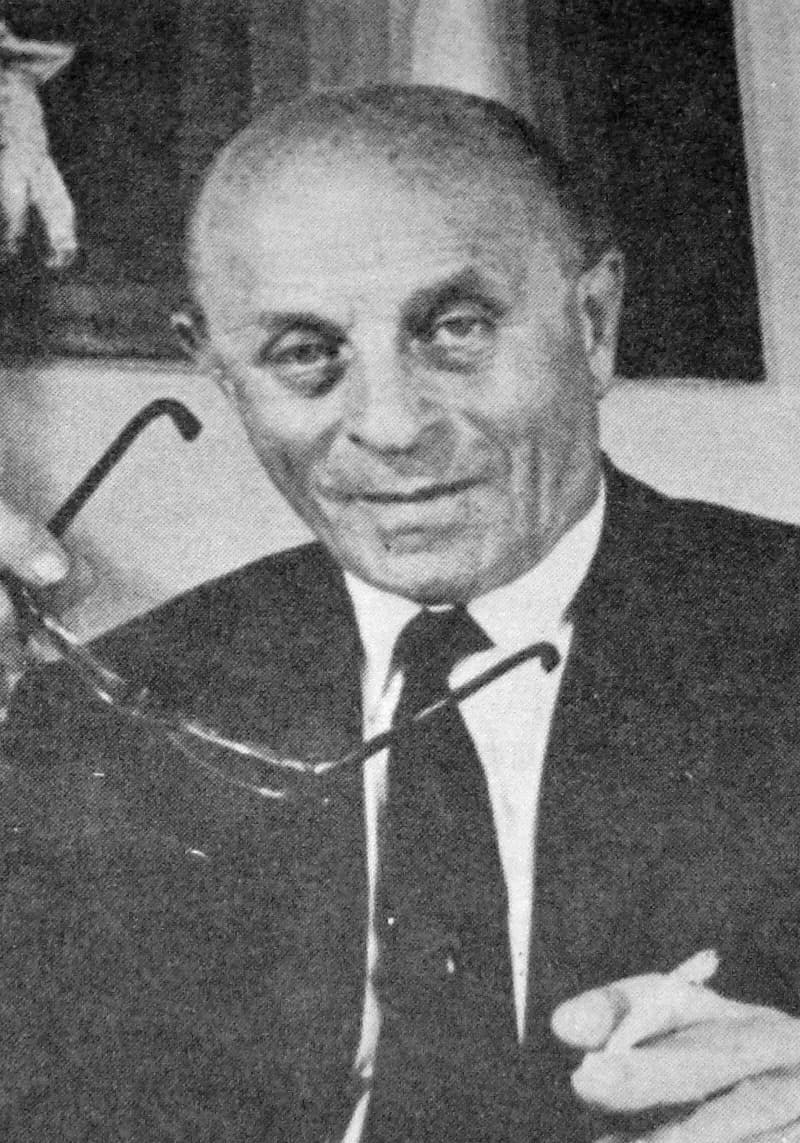 László Bíró - Ladislao Biro. Circa 1978. Cropped image for use in collages.