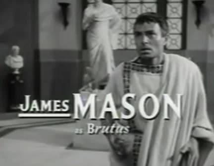 James Mason - Cropped screenshot of James Mason from the trailer for the film Julius Caesar