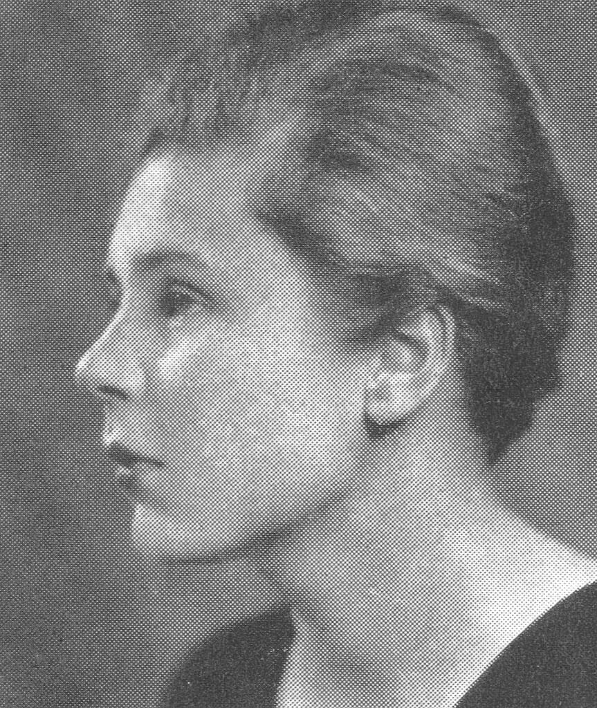 Elizabeth Bishop - American poet and author Elizabeth Bishop, pictured in 1934 in the Vassar College yearbook, Vassarion (of which she was editor-in-chief). Photo caption reads
ELIZABETH BISHOP
Great