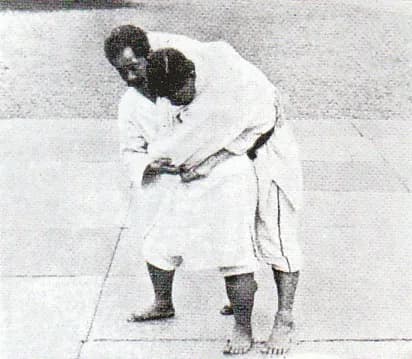 Kanō Jigorō - "Uki-goshi" is one of Nage-no-kata, which is a kata in Judo.
Left : Kanō Jigorō
Right : Yoshitsugu Yamashita