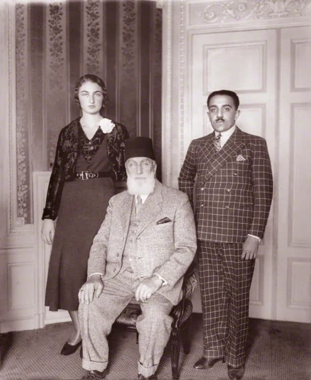 Abdülmecid II - Princess Durrushehvar, Princess of Berar; former Caliph Abdulmejid II (şehzade of the Ottoman Empire) and Nawab Azam Jah, Prince of Berar.