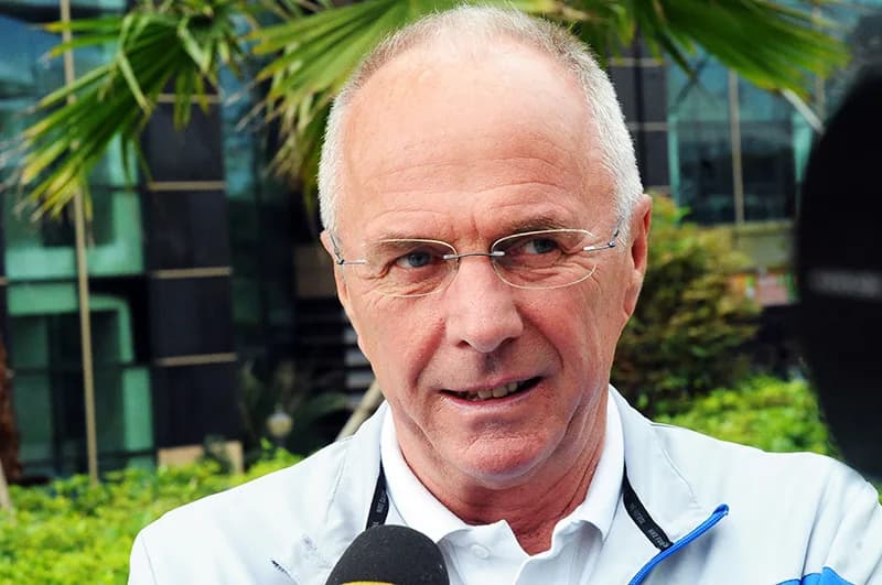 Sven-Göran Eriksson - Sven-Göran Eriksson during his coaching time in China.
Interview before an international friendly match.
