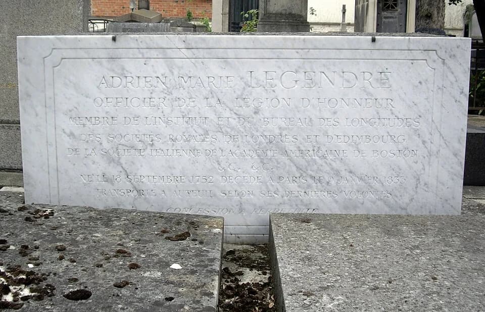 Adrien-Marie Legendre - Tombe d'Adrien-Marie Legendre, cimetière d'Auteuil, division 5.