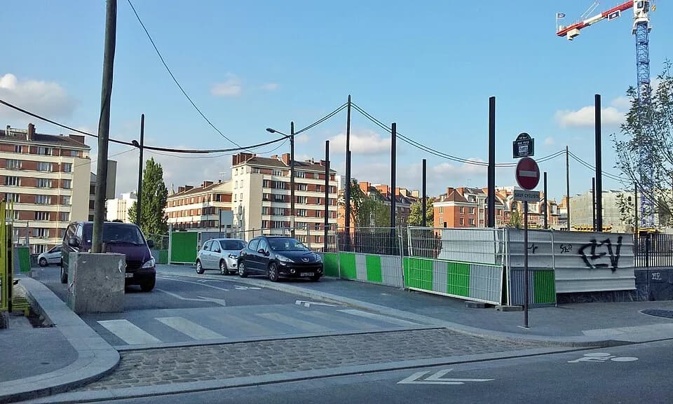 Annie Girardot - Paris 13e arrondissement - Rue FK 13 (dénomination provisoire) - vue depuis la rue des Longues-Raies