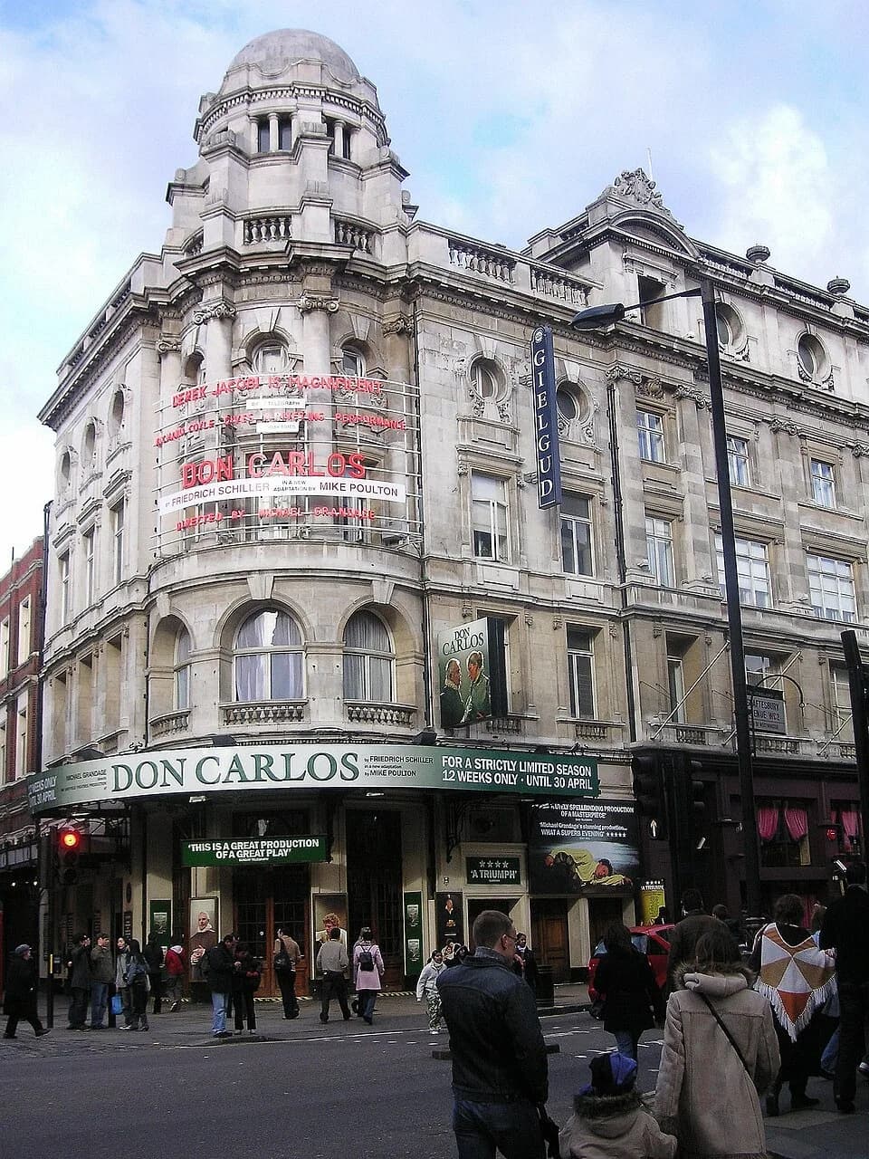 John Gielgud - Gielgud Theatre, London, showing Don Carlos