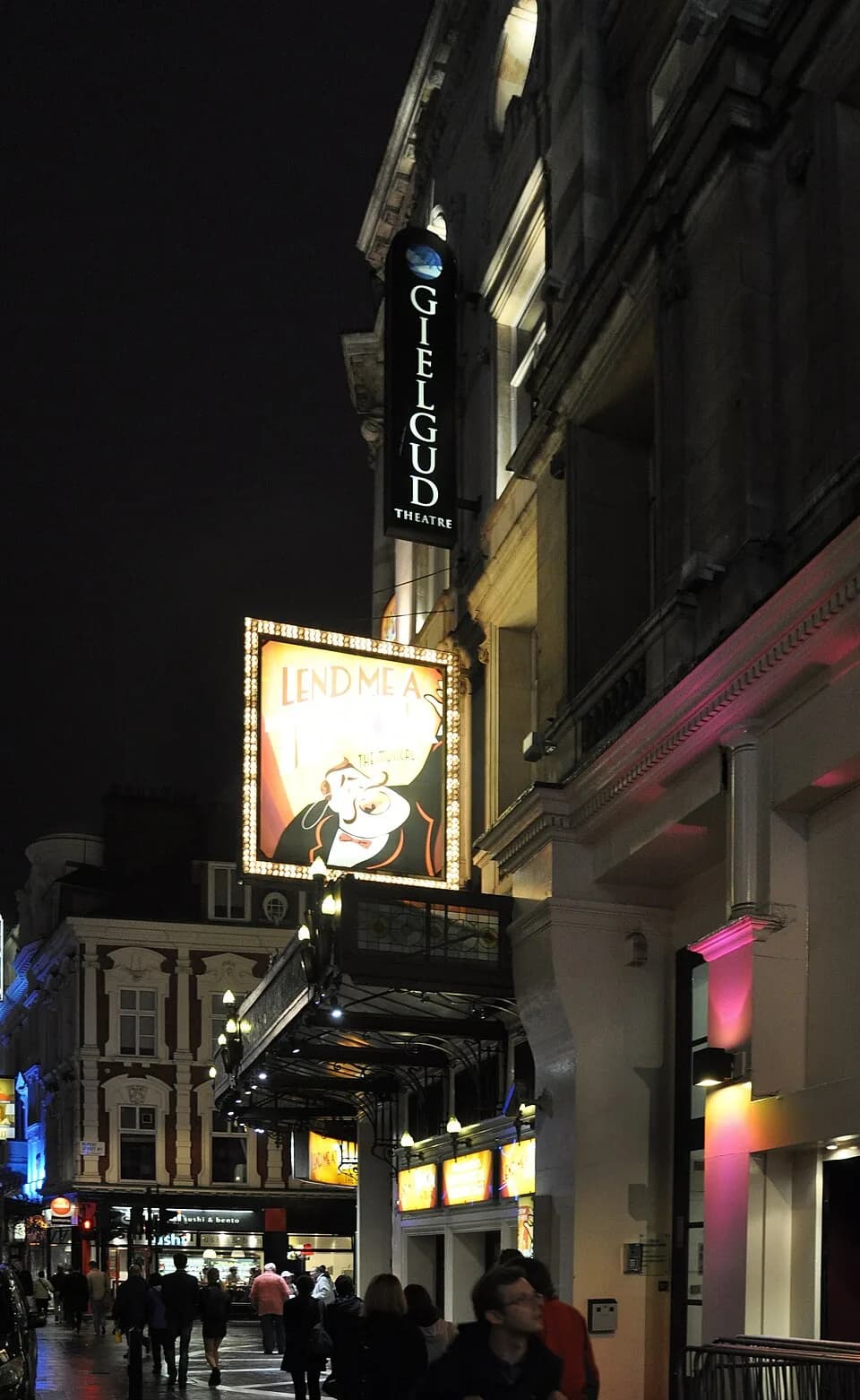 John Gielgud - London, Gielgud Theatre (showing the musical "Lend me a tenor")