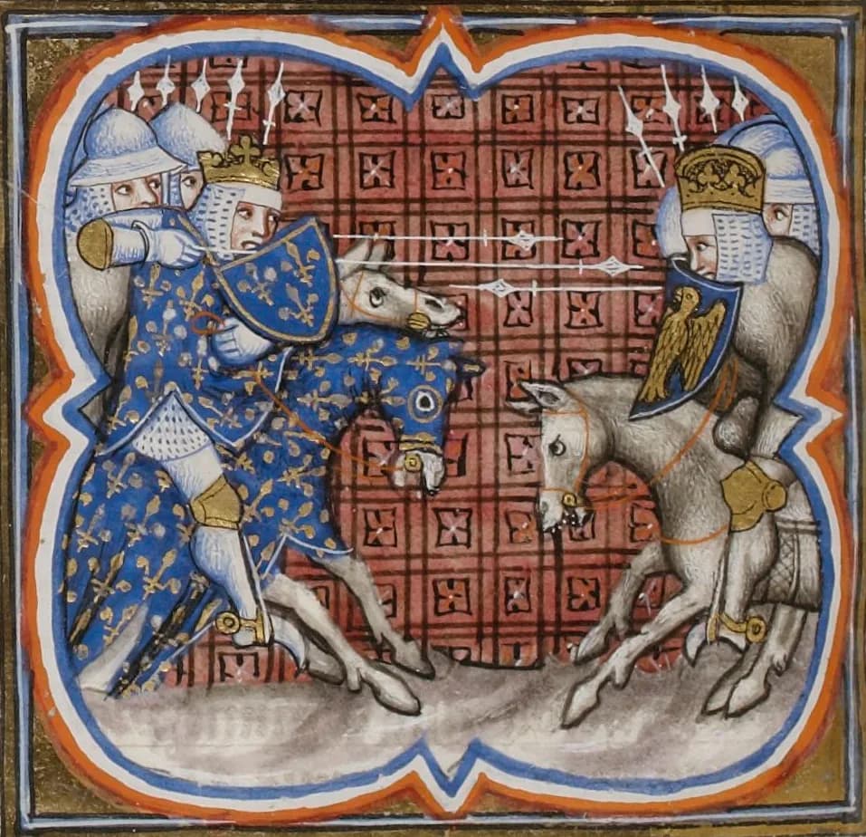 Otto IV, Holy Roman Emperor - Bataille de Bouvines entre Philippe Auguste et l'empereur Otton IV (1214). Grandes Chroniques de France, XIVe siècle. Paris, Bibliothèque Nationale de France, Département