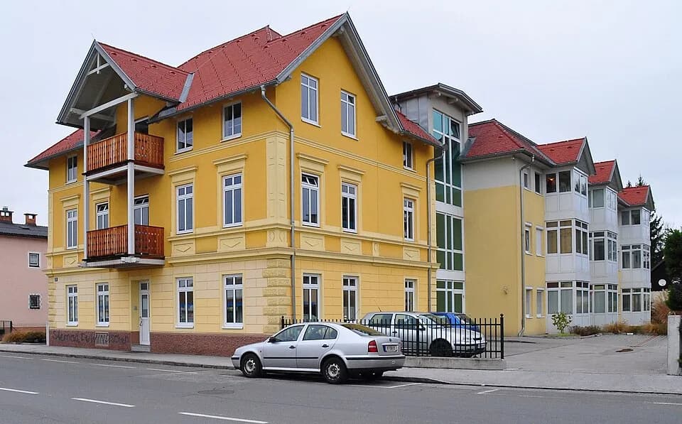 Ingeborg Bachmann - Birthplace of the writer Ingeborg Bachmann in the Durchlass street #35, 9th district “Annabichl” of Klagenfurt, Carinthia, Austria