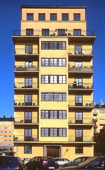 Sven Hedin - Residence of Sven Hedin in Stockholm, Norr Mälarstrand 66. Built 1930-31, Architect T Kellgren. Sven Hedin lived in this residence in the years 1935 - 1952.