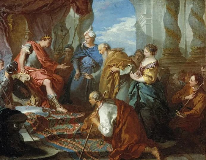 François Boucher - Joseph Presenting His Father and Brothers to the Pharaoh