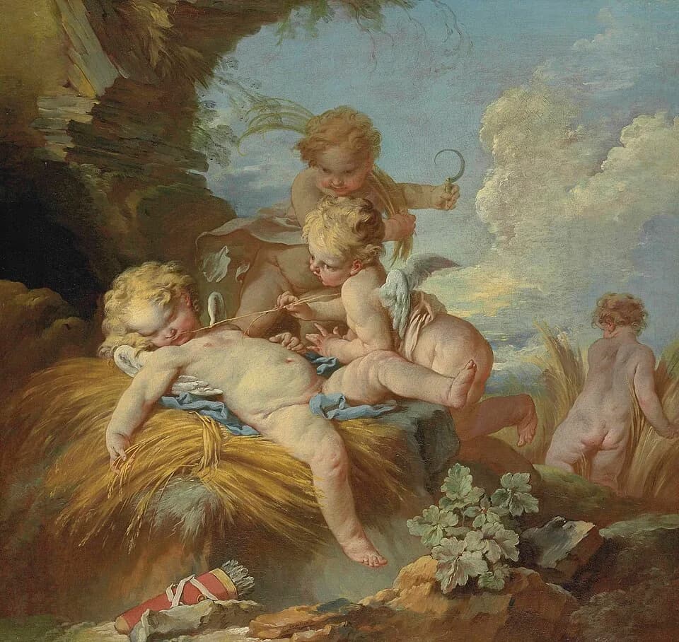 François Boucher - L'Amour moissonneur, Ananoff and Wildenstein, 63