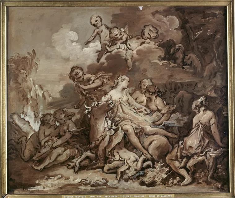 François Boucher - Enlèvement d'Europe, Amiens, musée de Picardie
