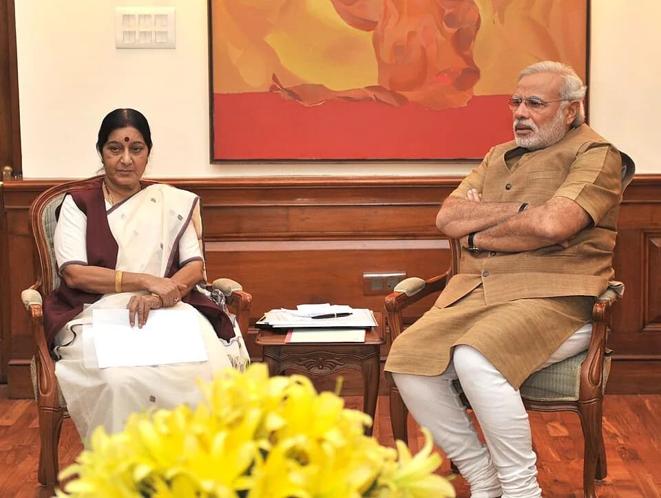 Sushma Swaraj - External Affairs Minister calls on PM
