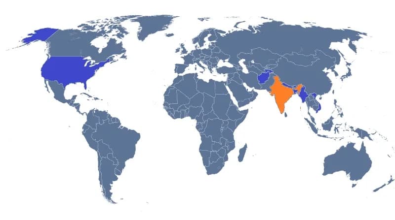 Sushma Swaraj - Swaraj Travel Map