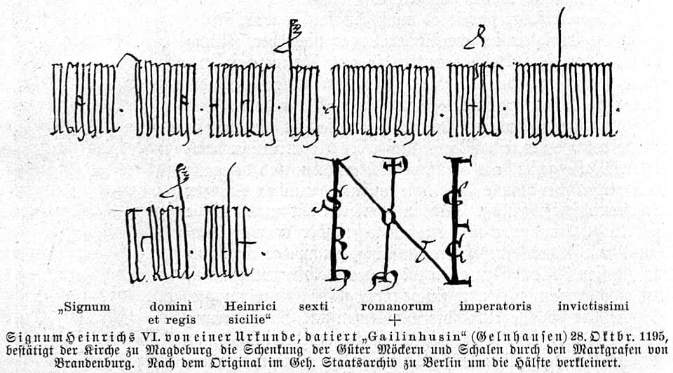 Henry VI - Signum Kaiser Heinrichs VI.