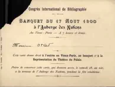 Henri La Fontaine - Distribution of awards at the Universal Exposition of Paris 1900