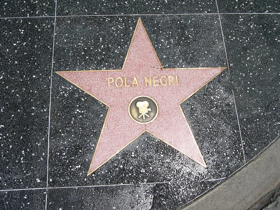Pola Negri - Pola Negri's star, Hollywood Walk of Fame, Hollywood Boulevard