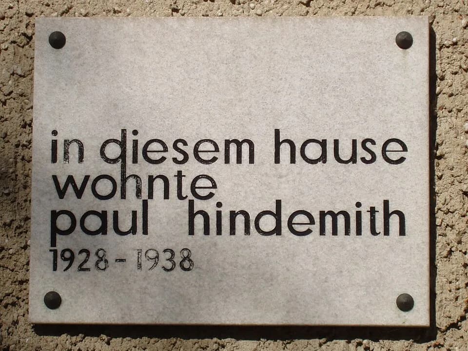 Paul Hindemith - Gedenktafel für Paul Hindemith, Brixplatz 2, Berlin.