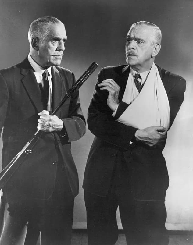 Boris Karloff - Double exposure photo of Boris Karloff from a guest appearance on The Gale Storm Show.