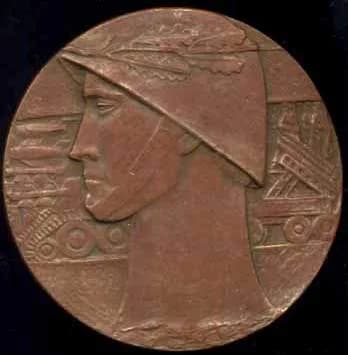 Józef Gosławski - Obverse of medal of 15th-Anniversary of People's Army Poland. It was designed by Józef Gosławski in 1958.