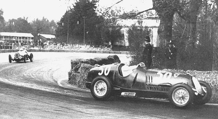 Giuseppe Farina - Giuseppe Farina in entry #50, an Alfa 12C (12 cylinders) racing car at Valentino in Torino on 18 April 1937. He came in 2nd, after Brivio, but before Trossi and Pintacoda – ALL 4 TOP