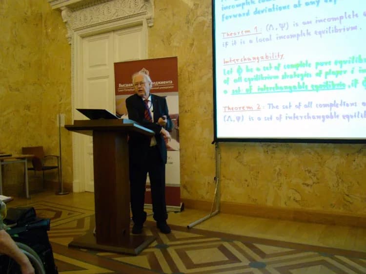 Reinhard Selten - The 3rd International Conference on Game Theory and Management GTM2009