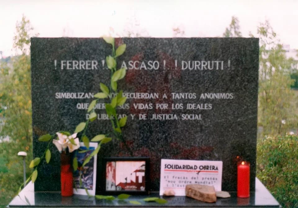 Buenaventura Durruti - cementiri Montjuïc, tomba DURRUTI