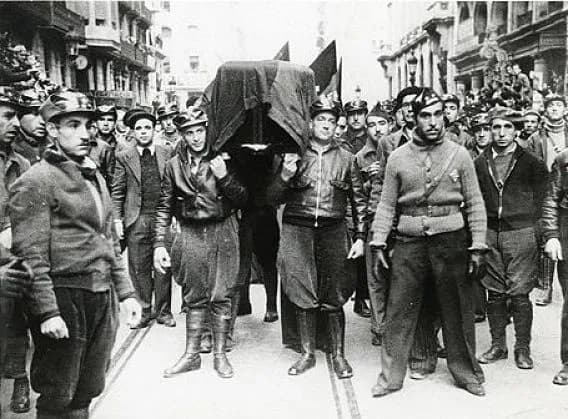 Buenaventura Durruti - Enterrement de Buenaventura Durruti Barcelone 23 novembre 1936