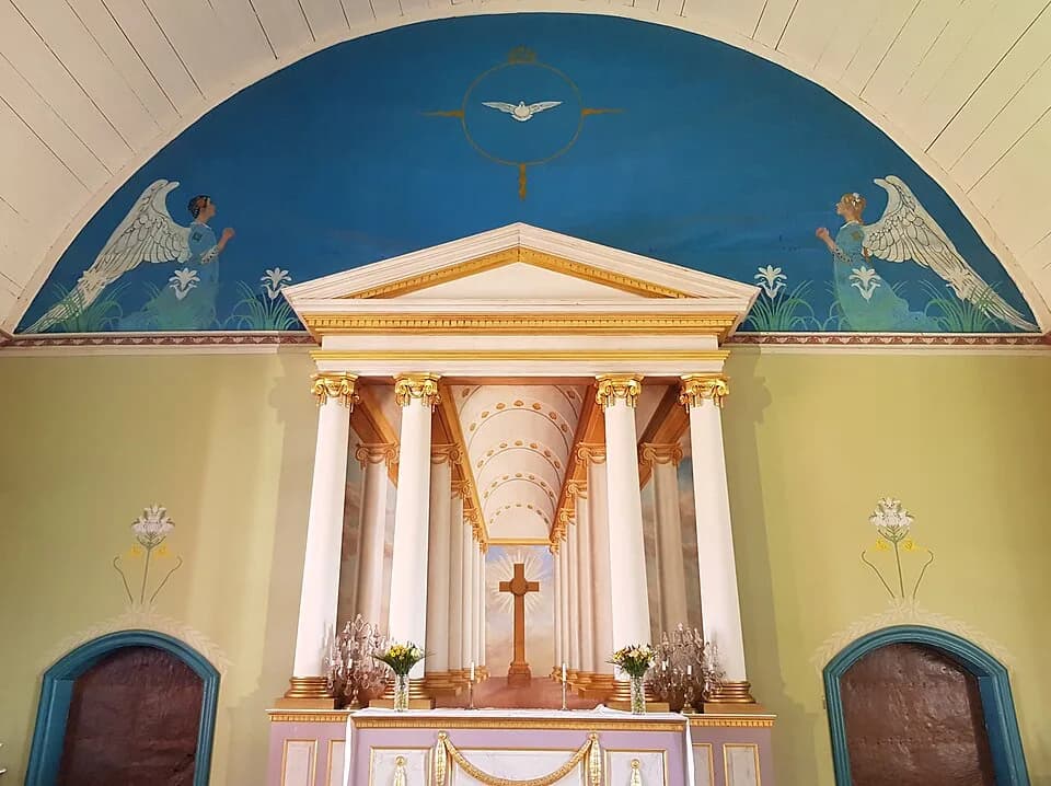 Carl Larsson - Carl Larssons muralmålning i Sundborns kyrka i Dalarna.