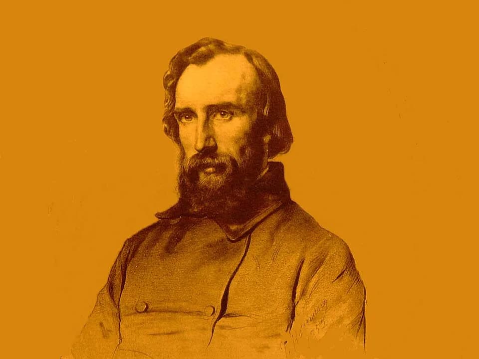 Henri-Frédéric Amiel - Portrait d'fr:Henri-Frédéric Amiel à la mine de plomb par fr:Joseph Hornung, 1852.
