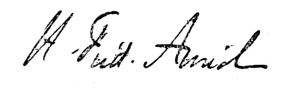Henri-Frédéric Amiel - Signature Henri Frédéric Amiel