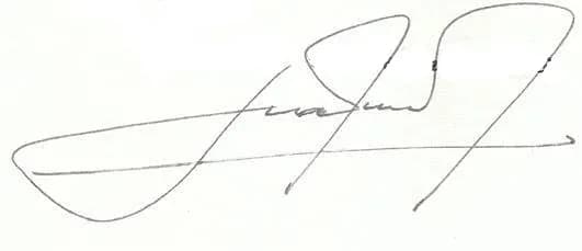 João Goulart - Assinatura do presidente do Brasil João Goulart.