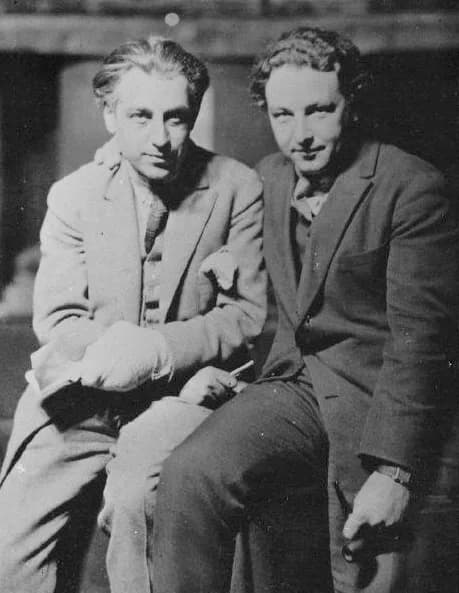 Arthur Honegger - French film director Abel Gance (1889-1981) with Arthur Honegger (1892-1955)