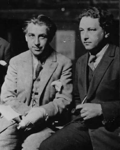 Arthur Honegger - French film director Abel Gance (1889-1981) with Arthur Honegger (1892-1955)