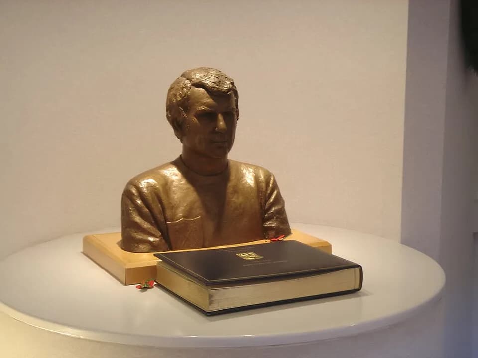 Bobby Moore - Bust of Bobby Moore in the entrance foyer of the Bobby Moore stand at West Ham's Boleyn Ground