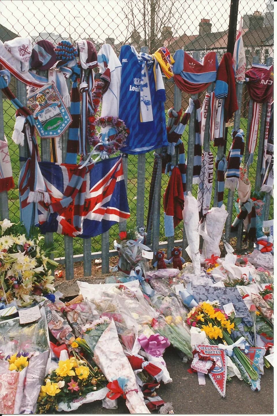 Bobby Moore - Fans' tokens of rememberance, left at The Boleyn Ground for Bobby Moore before the first home game after his death - including those from West Ham rivals, Millwall.