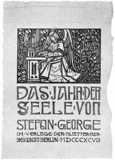 Stefan George - Titelblad för Das Jahr der Seele (1897), diktsamling. Författare sv:Stefan George.