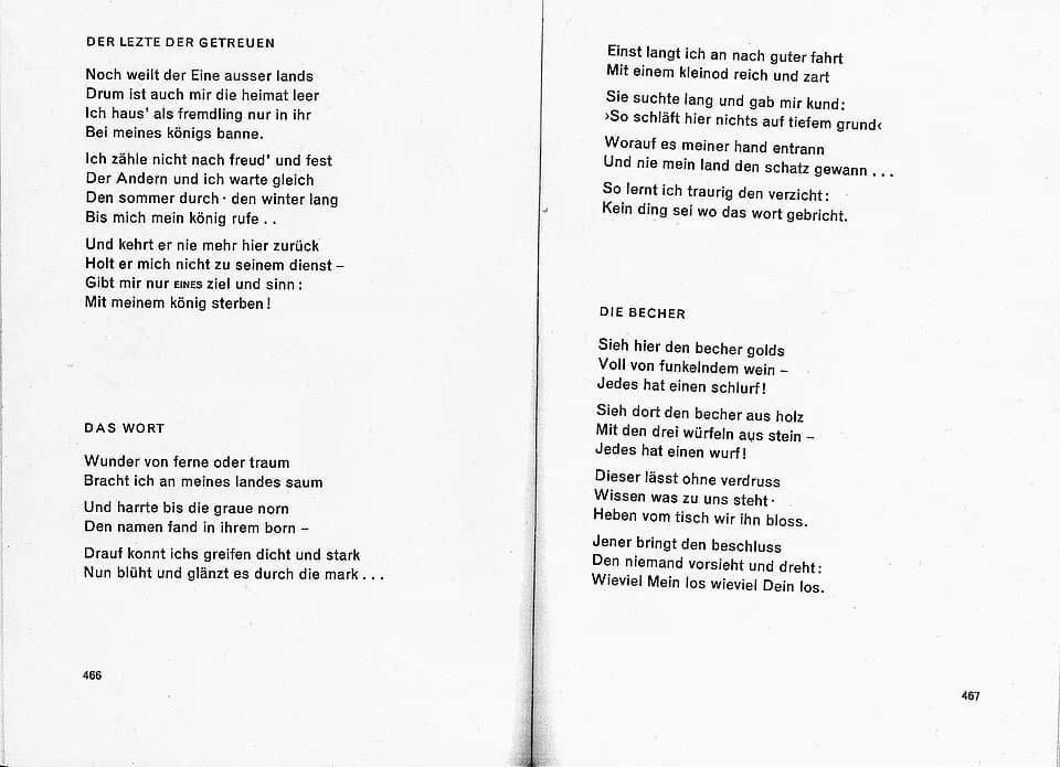 Stefan George - Stefan George: Das Wort.