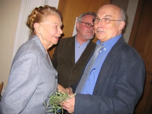 Ryszard Kapuściński - Julia Hartwig (1921-2017), Polish poet and Anders Bodegard, Swedish translator and Ryszard Kapuscinski (1932-2007), Polish writer and journalist