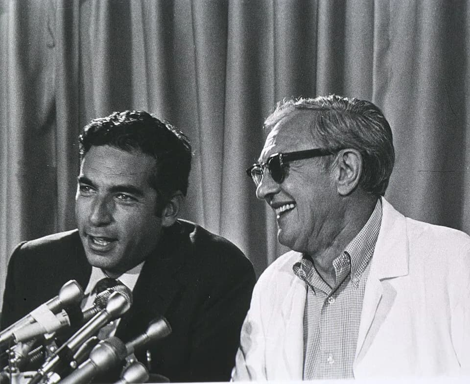 Julius Axelrod - Dr. Julius Axelrod meets the press after winning the Nobel Prize