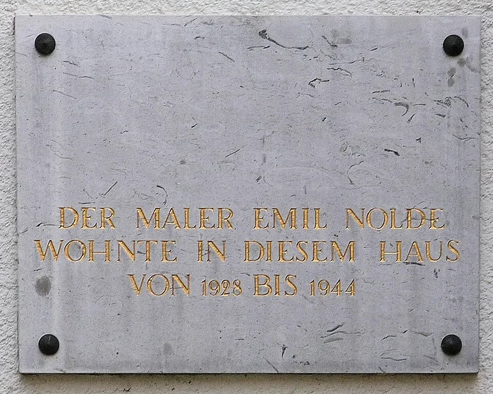 Emil Nolde - Memorial plaque, Emil Nolde, Bayernallee 11, Berlin-Westend, Germany