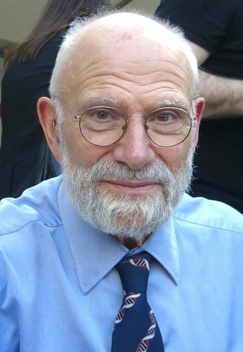 Oliver Sacks - Neurologist and writer Oliver Sacks at the 2009 Brooklyn Book Festival, wearing a light-blue shirt and a dark-blue necktie that features a double helix pattern.