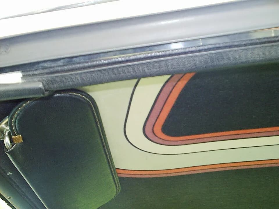Pierre Cardin - The headliner that came with the optional Pierre Cardin designed interior that was available in American Motors Corporation (AMC) Javelin SST "pony car" during the 1972 and 1973 model 