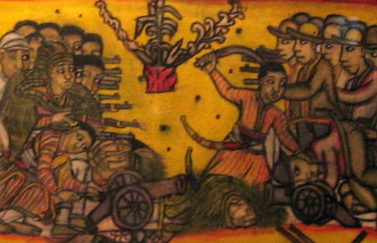 Menilek II - Derivate work from original file posted on Commons