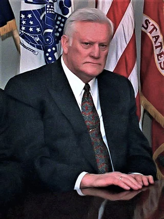 Algirdas Brazauskas - Algirdas Brazauskas, then president of Lithuania, during a visit to the Pentagon on January 15, 1998. (note: Image description on Pentagon site has wrong order of persons)