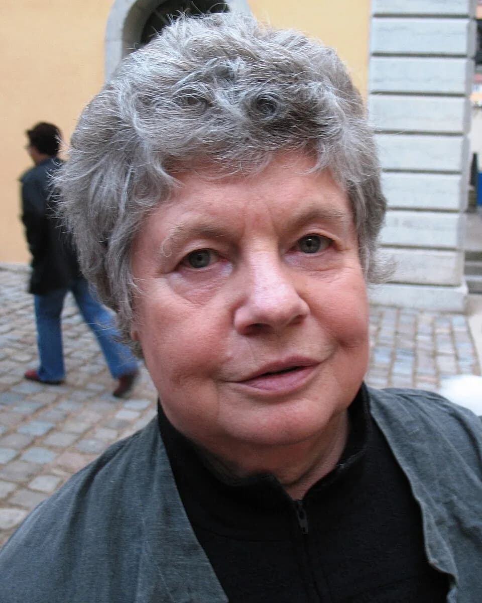 A. S. Byatt - This photograph was taken in Lyon, France, at the International Forum on the Novel.