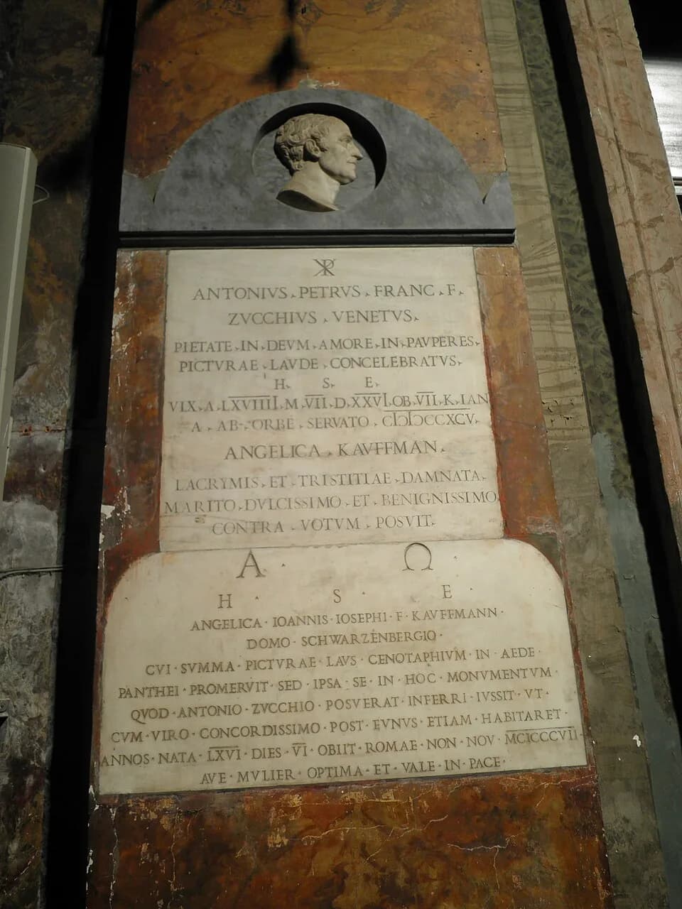 Angelica Kauffmann - Roma, sant'Andrea delle Fratte, tombe di Angelica Kauffmann e del marito Antonio Zucchi