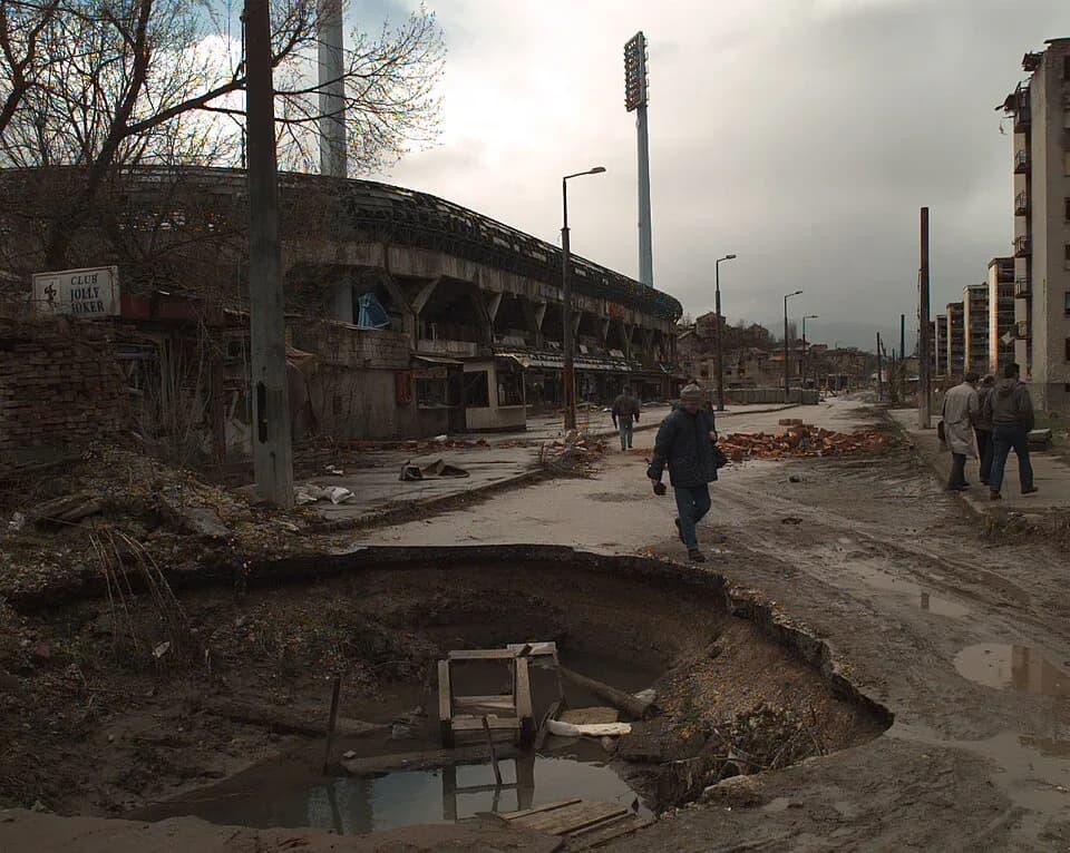 Ivica Osim - 960403-A-2407B-008
Photo of a suburb in Sarajevo Bosnia after the fighting that took place between the Serbians and the Muslims,taken by Specialist Nadine Byrnside from the 55th Signal Co